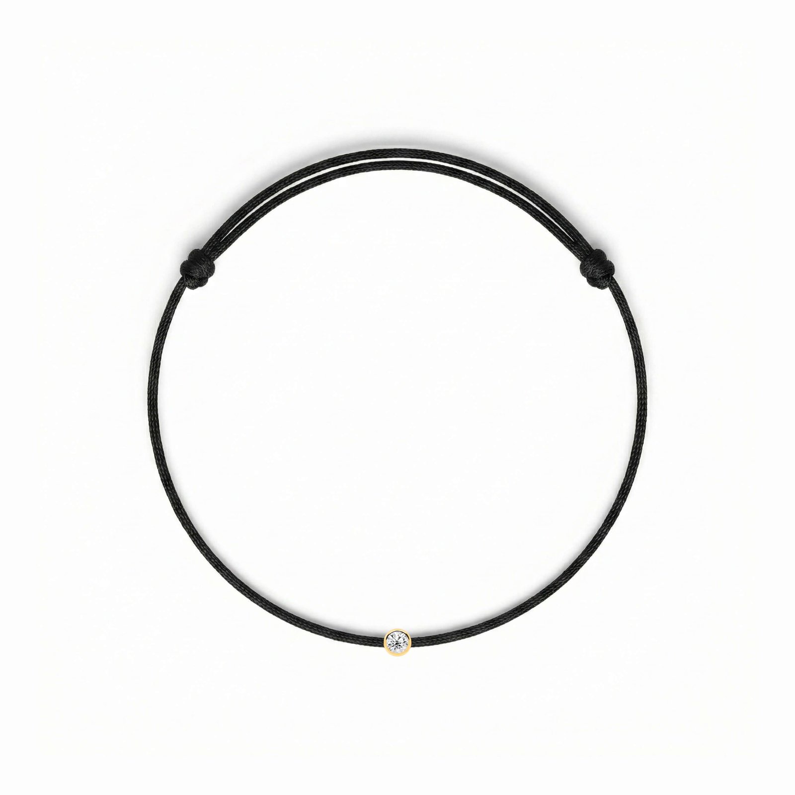 Струнный браслет с черными бриллиантами