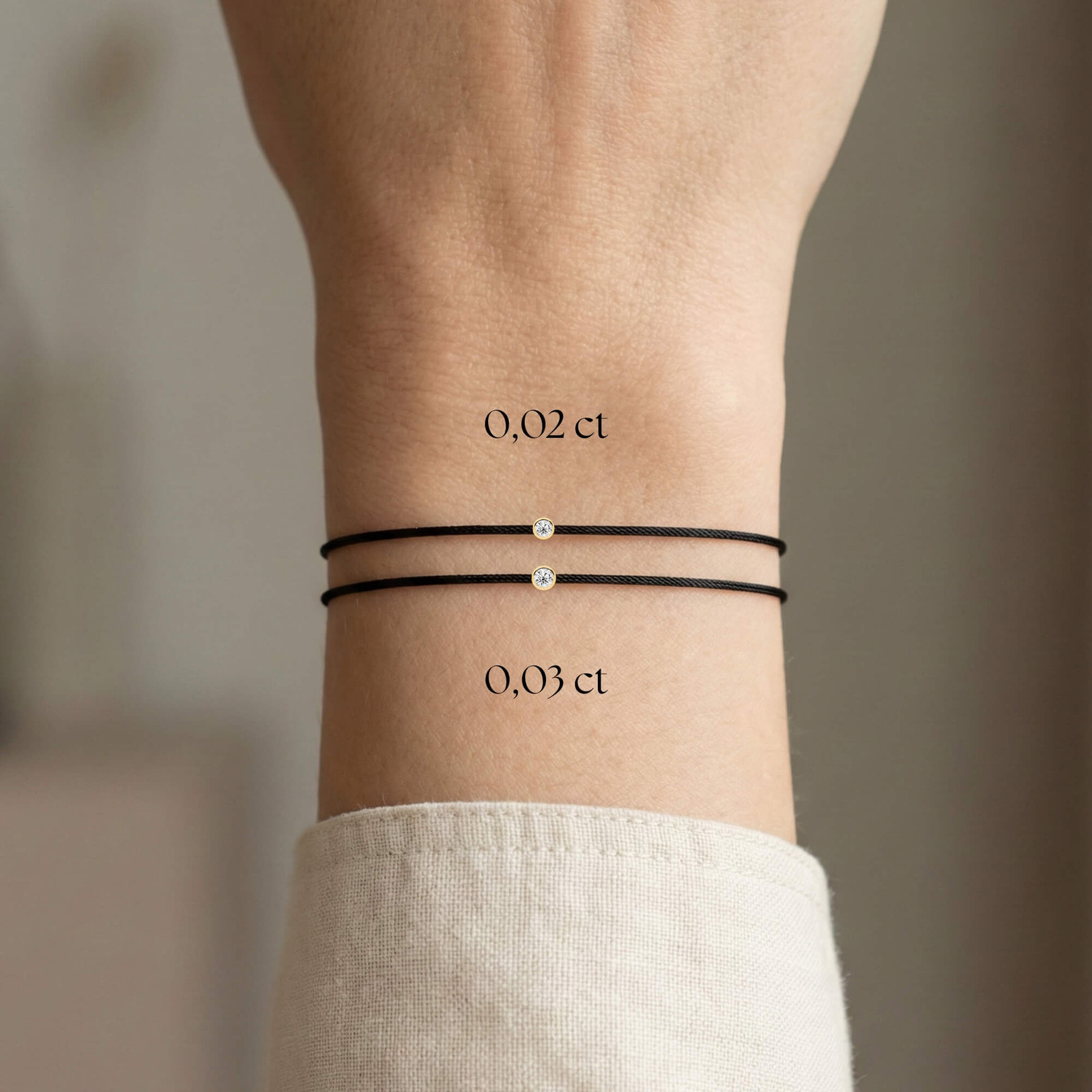 Black Diamond String Bracelet