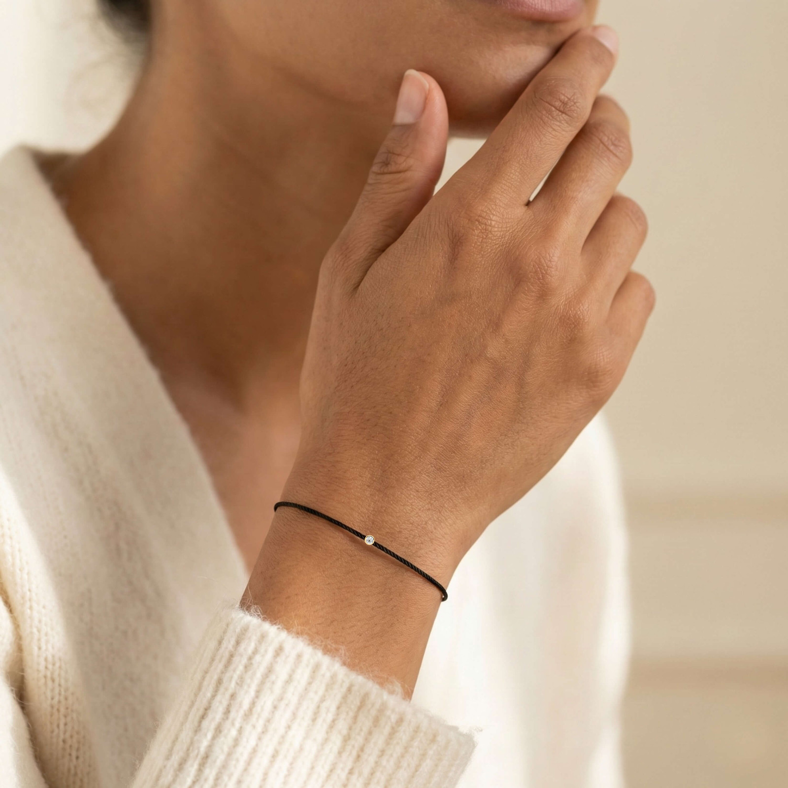 Black Diamond String Bracelet