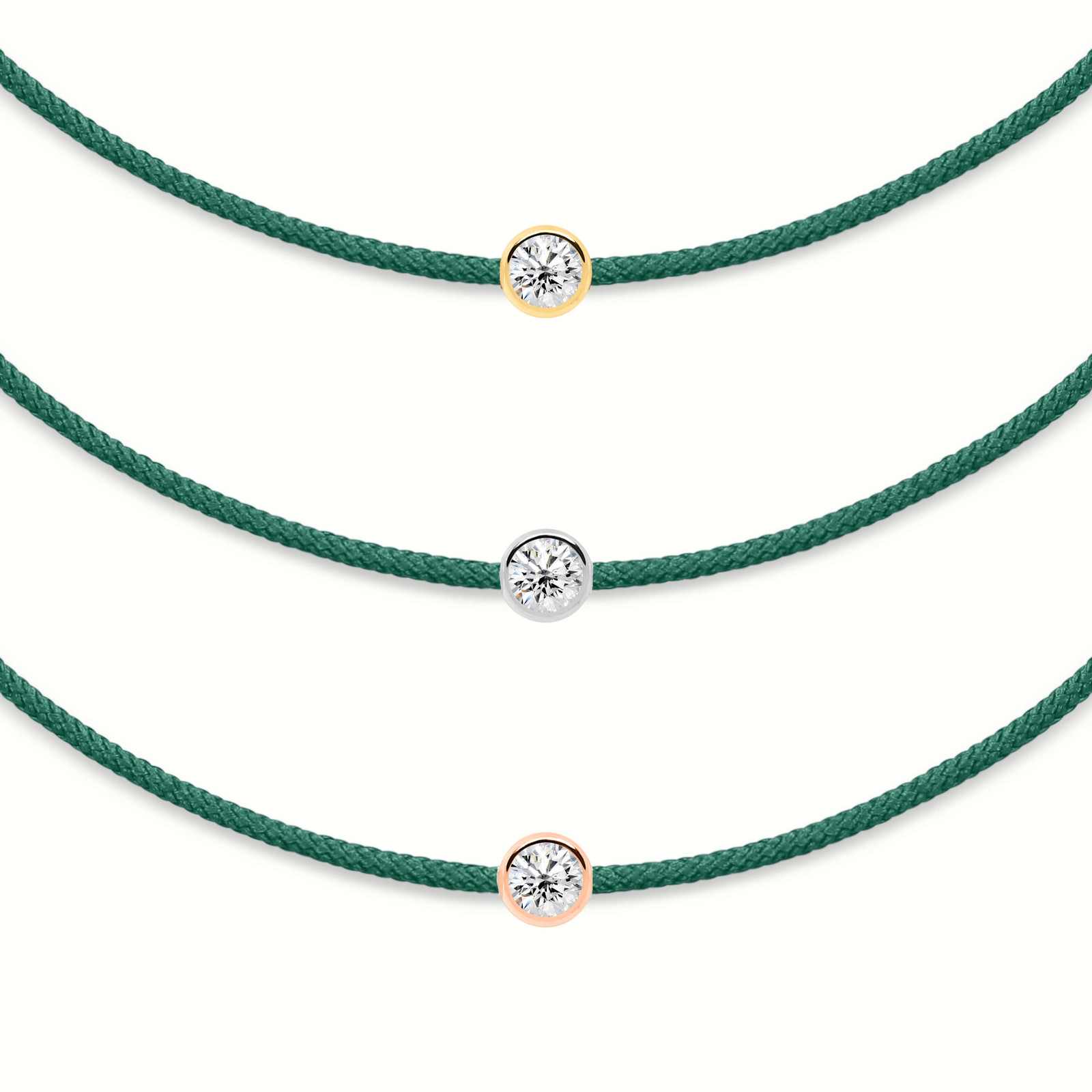 Grönt diamantarmband