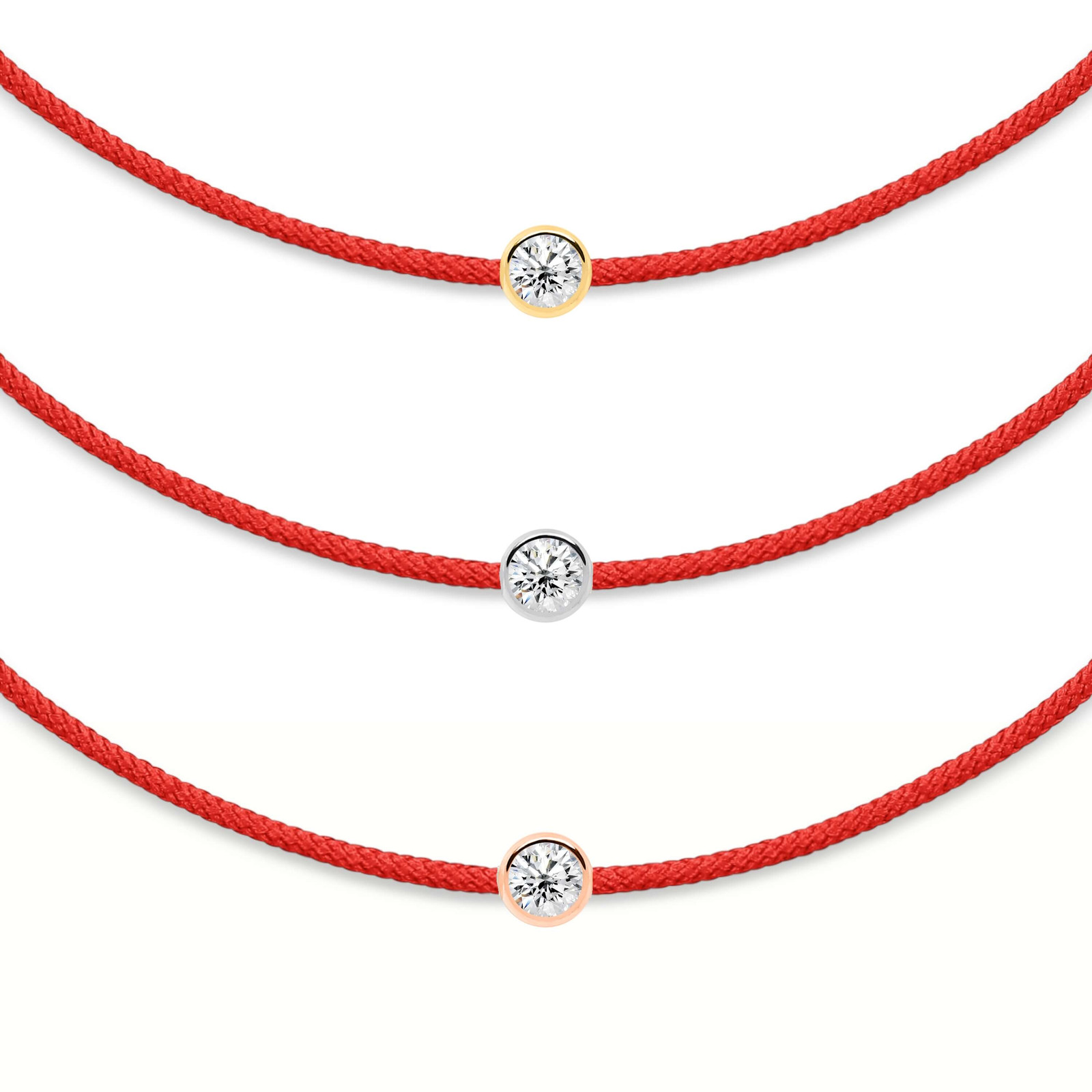 Red Diamond String Bracelet