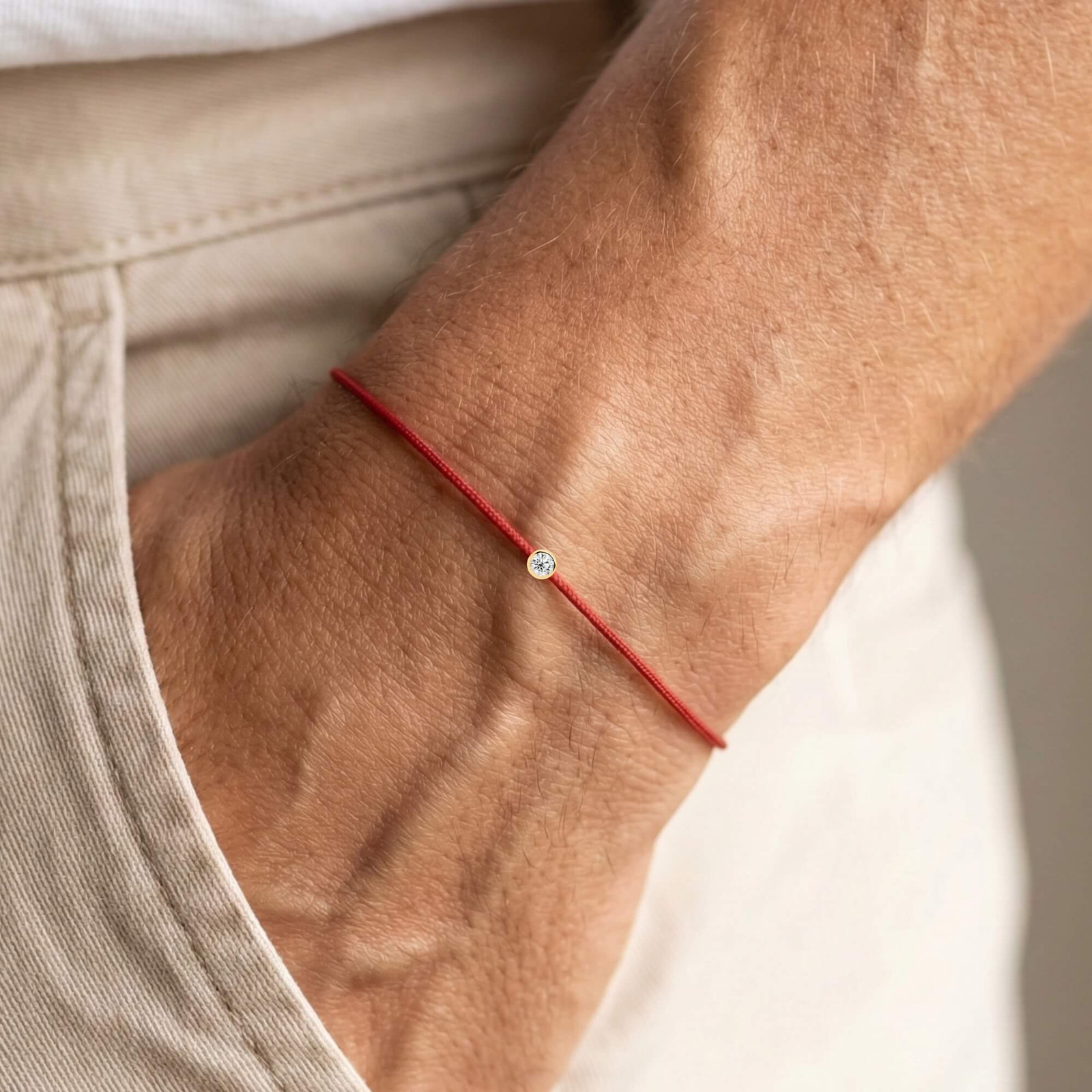 Red Diamond String Bracelet