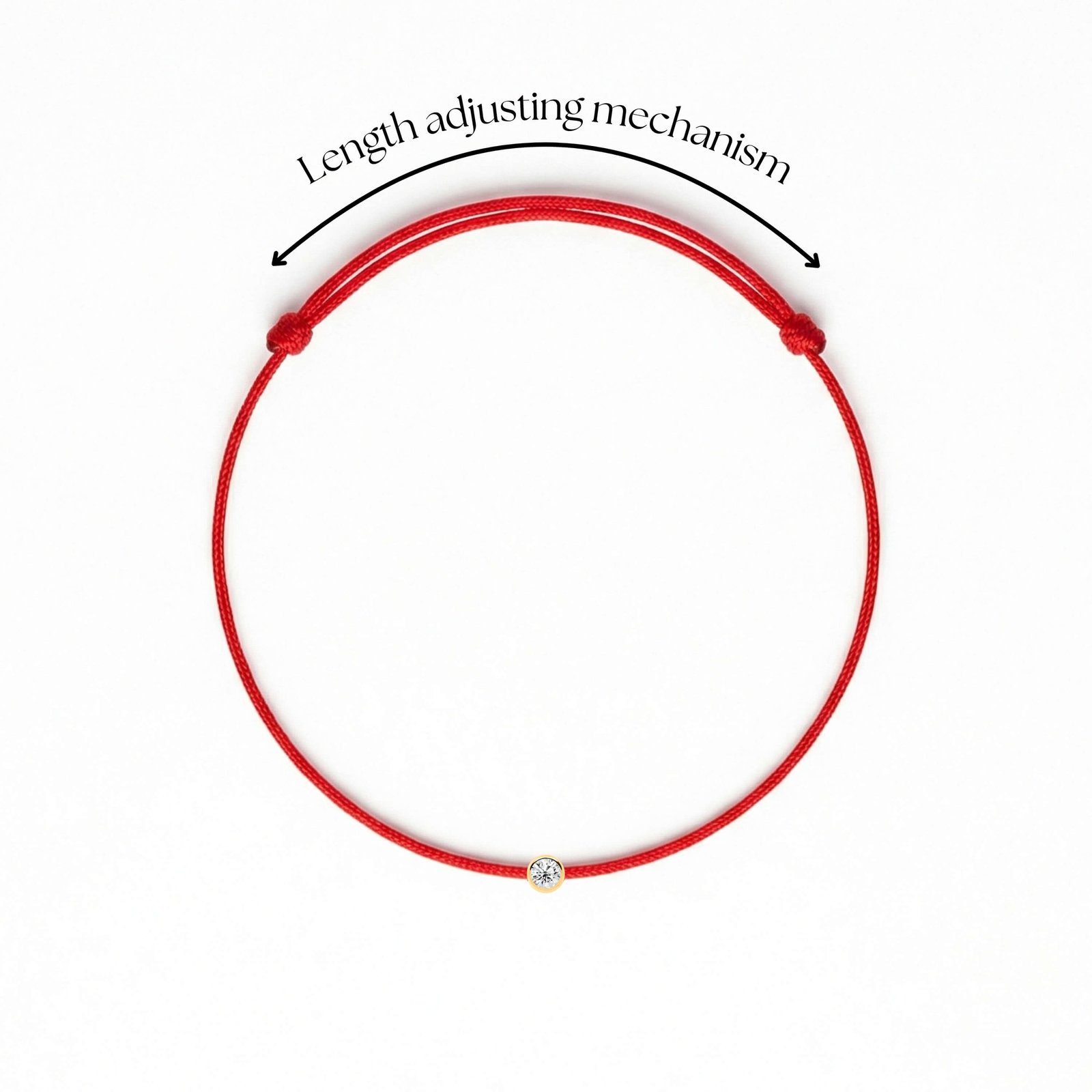 Rotes Diamant-Fadenarmband