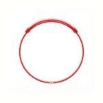 Браслет-струна с красными бриллиантами