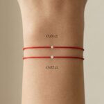 Rotes Diamant-Fadenarmband