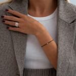 Zwarte Diamant String Armband