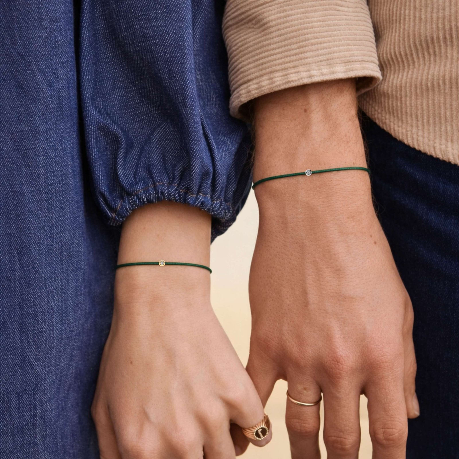 Green Diamond String Bracelet