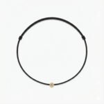 Zwarte Diamant String Armband