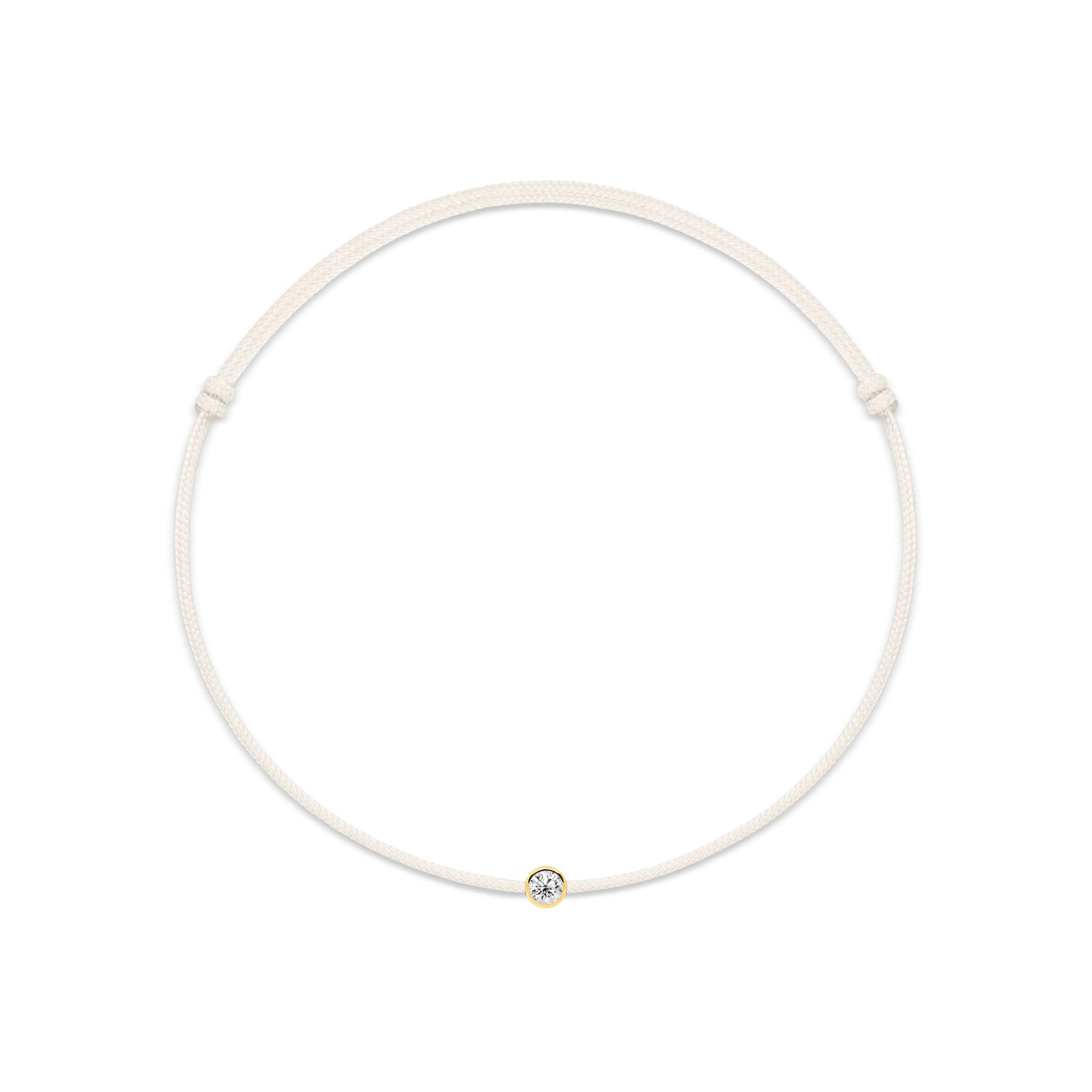 White Diamond String Bracelet