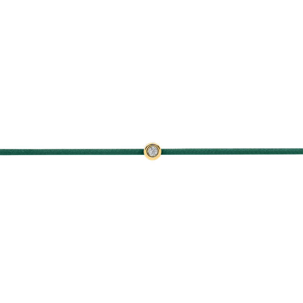 Grünes Diamant-Fadenarmband