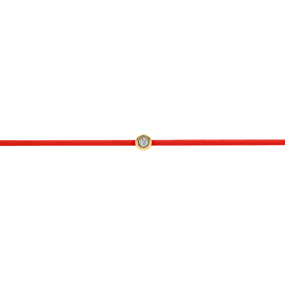Rotes Diamant-Fadenarmband