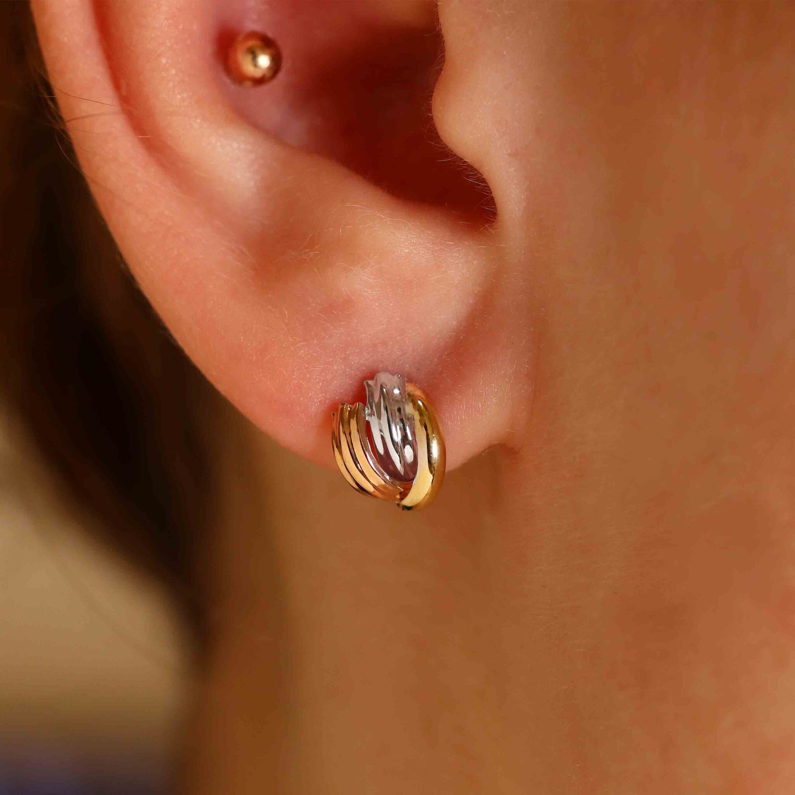 "Tricolor" Stud Earrings