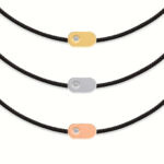 "Plate" Diamant Zwarte String Armband