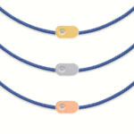 "Plate" Diamond Blue String Bracelet