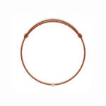 Miedziana bransoletka na sznurku z diamentem