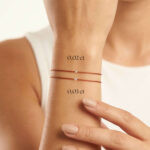 Kupfernes Diamant-Fadenarmband