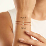 Kupfernes Diamant-Fadenarmband