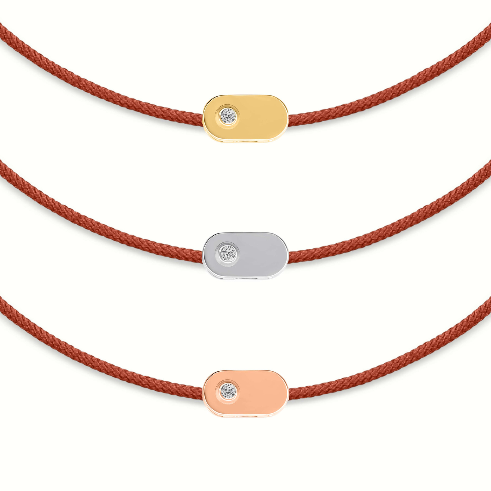 "Plate" Diamant-Kupferband-Armband