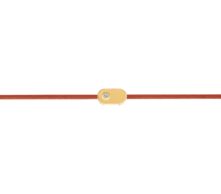 "Plate" Diamond Copper String Bracelet