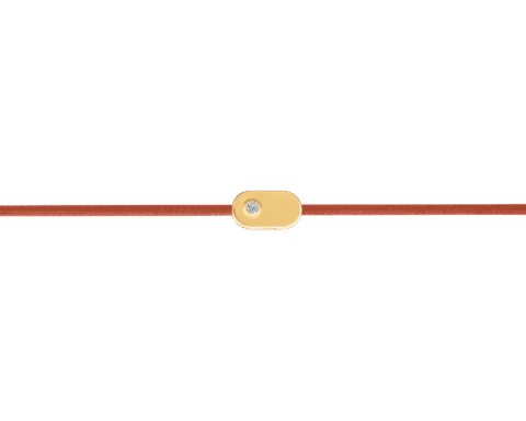 "Plate" Diamond Copper String Bracelet