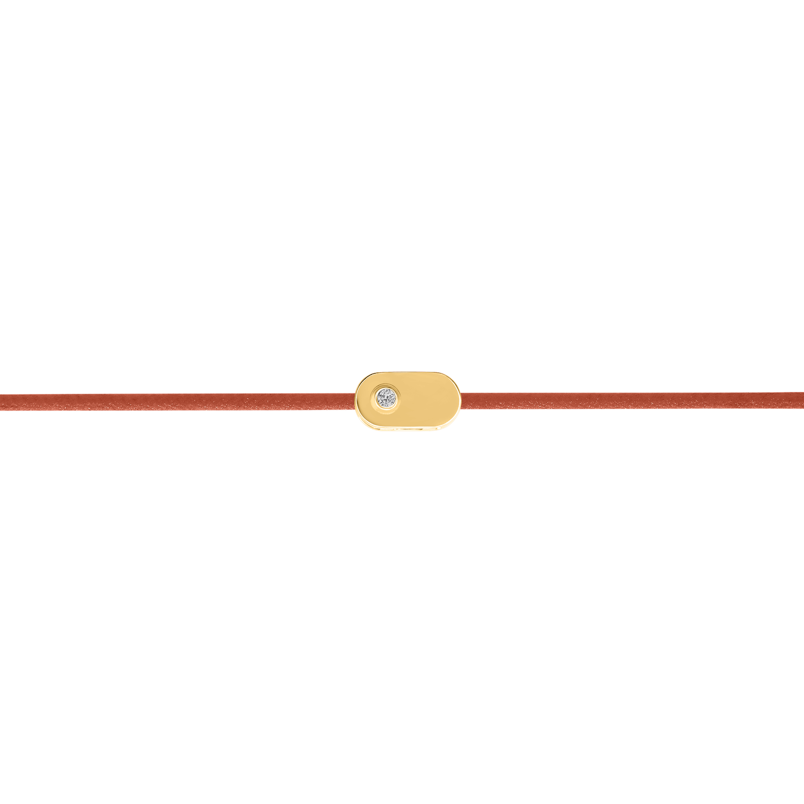 "Plate" Diamond Copper String Bracelet