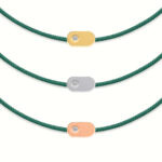 "Plate" Diamant-String-Armband grün