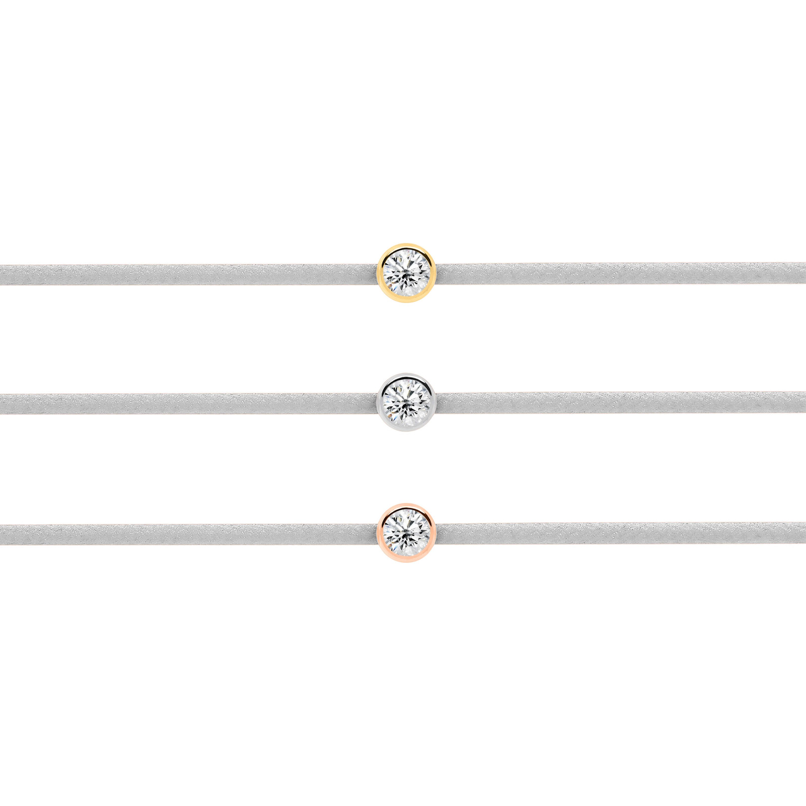 Grey Diamond String Bracelet