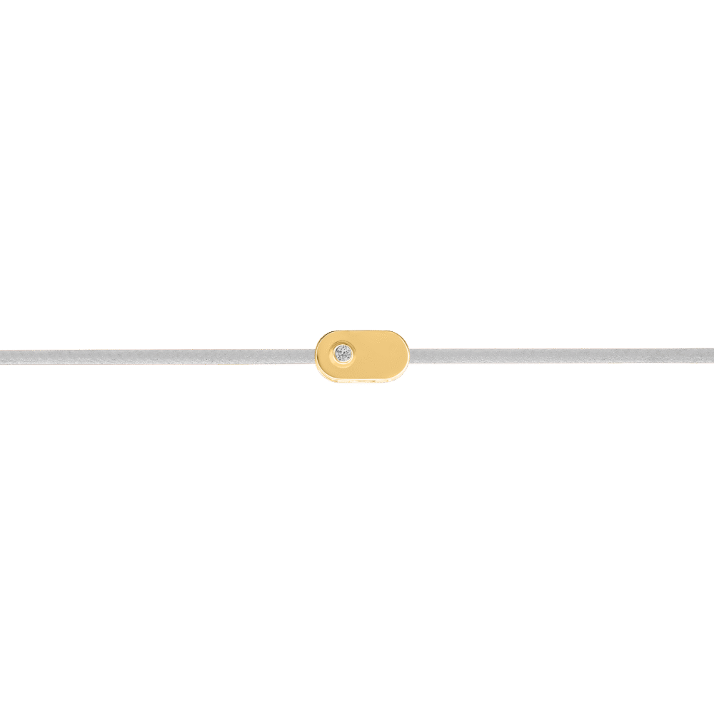 "Plate" Diamantgraues String-Armband