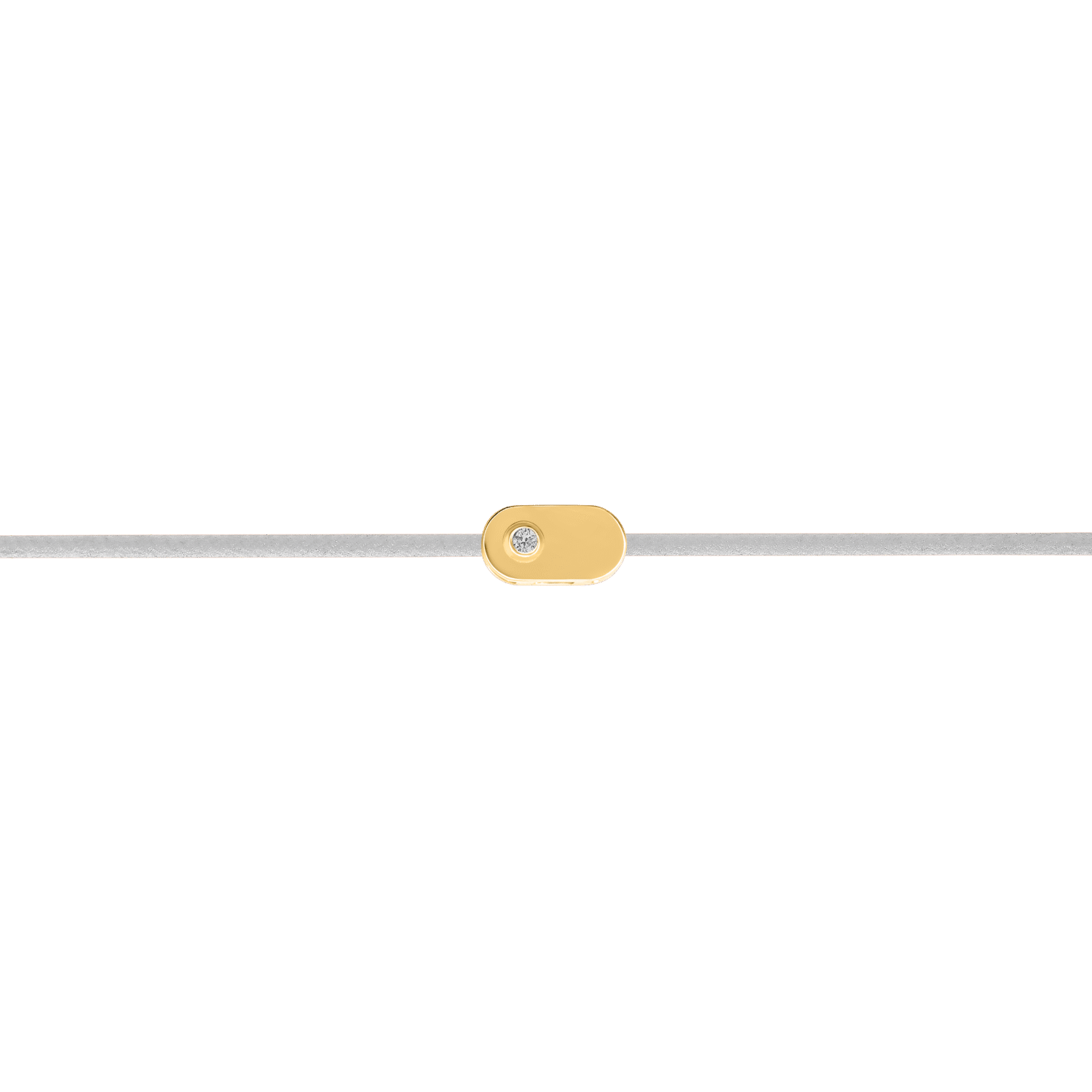 "Plate" Diamond Grey String Bracelet