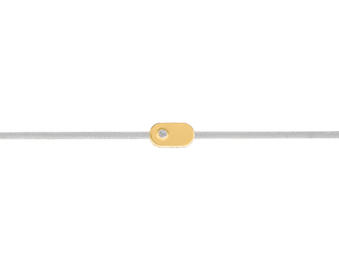 "Plate" Diamond Grey String Bracelet