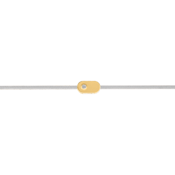 "Plate" Diamond Grey String Bracelet