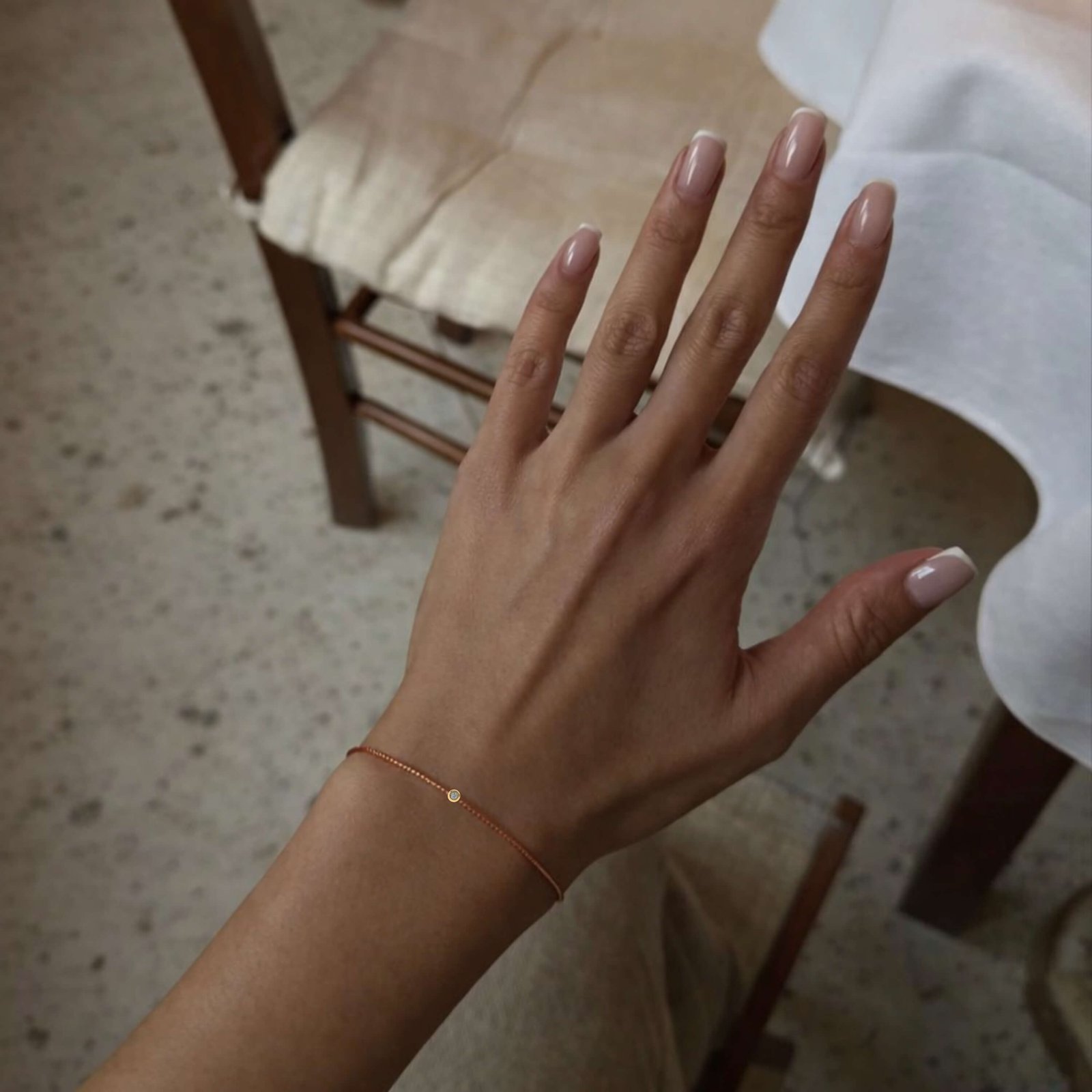 Kupfernes Diamant-Fadenarmband