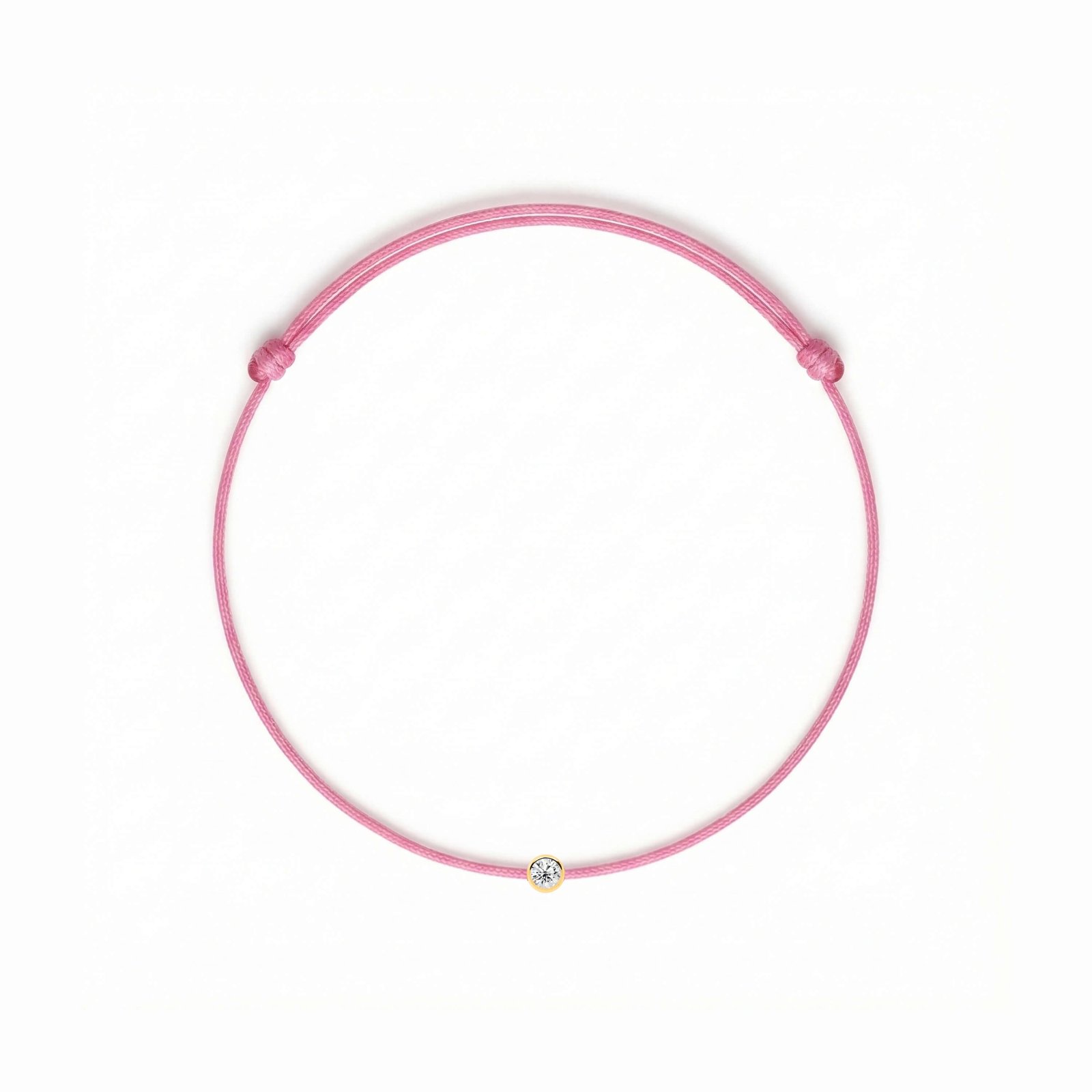 Розовый бриллиантовый браслет