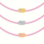 "Plate" Diamant-Rosa-String-Armband