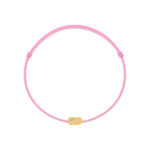 "Plate" Diamant-Rosa-String-Armband