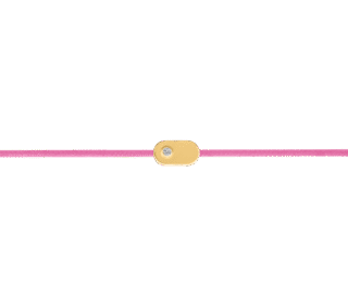 "Plate" Diamond Pink String Bracelet