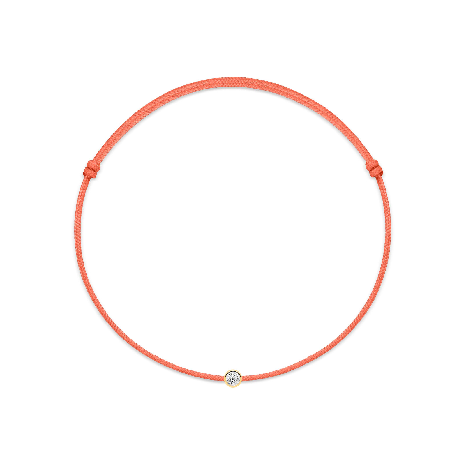 Salmon Diamond String Bracelet