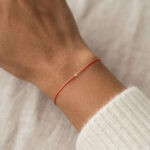 Bracciale con fili di diamanti al salmone