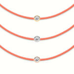 Salmon Diamond String Bracelet
