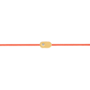 "Plate" Diamond Salmon String Bracelet
