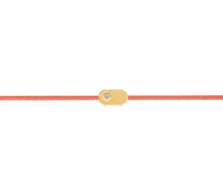 "Plate" Diamond Salmon String Bracelet