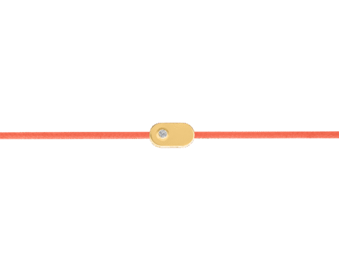 "Plate" Diamond Salmon String Bracelet