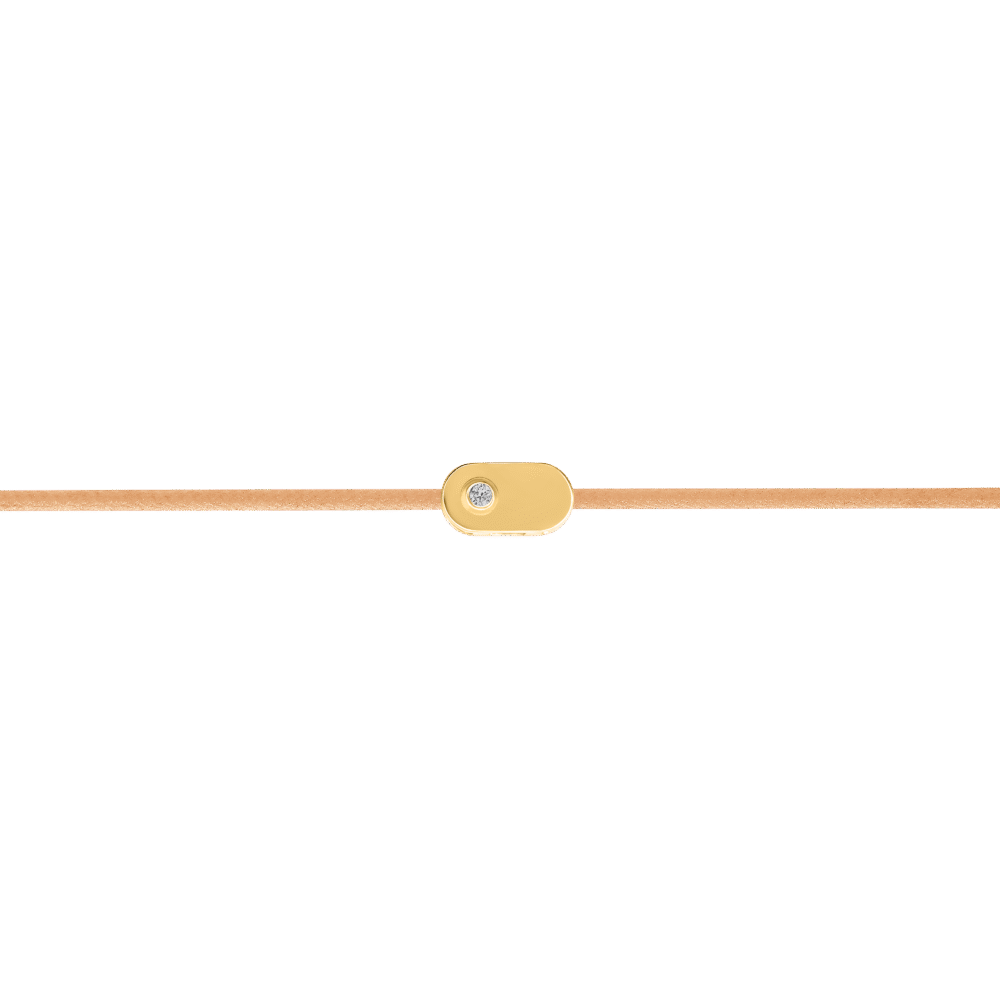 "Plate" Diamant-Sand-String-Armband