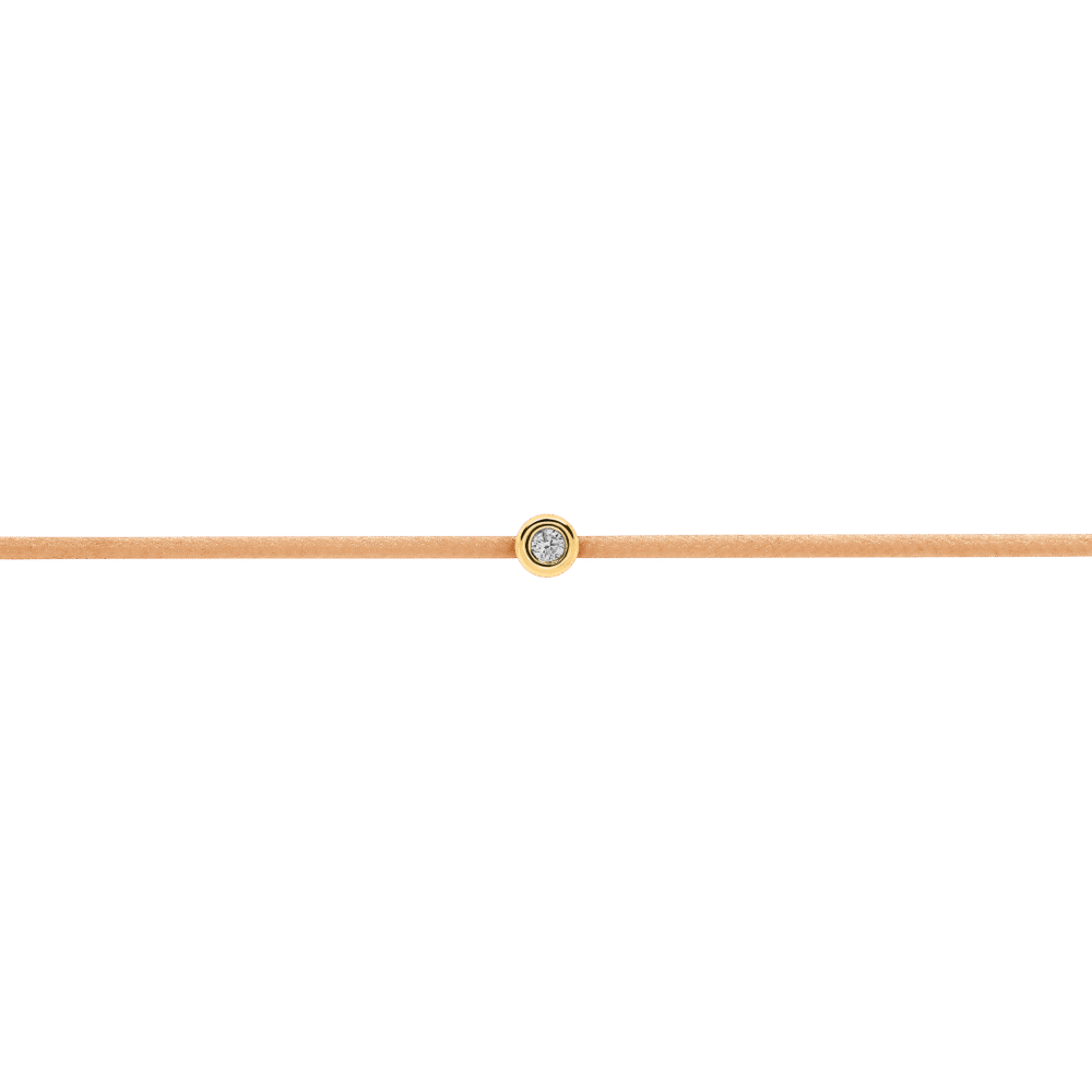 Sandfarbenes Diamant-Fadenarmband