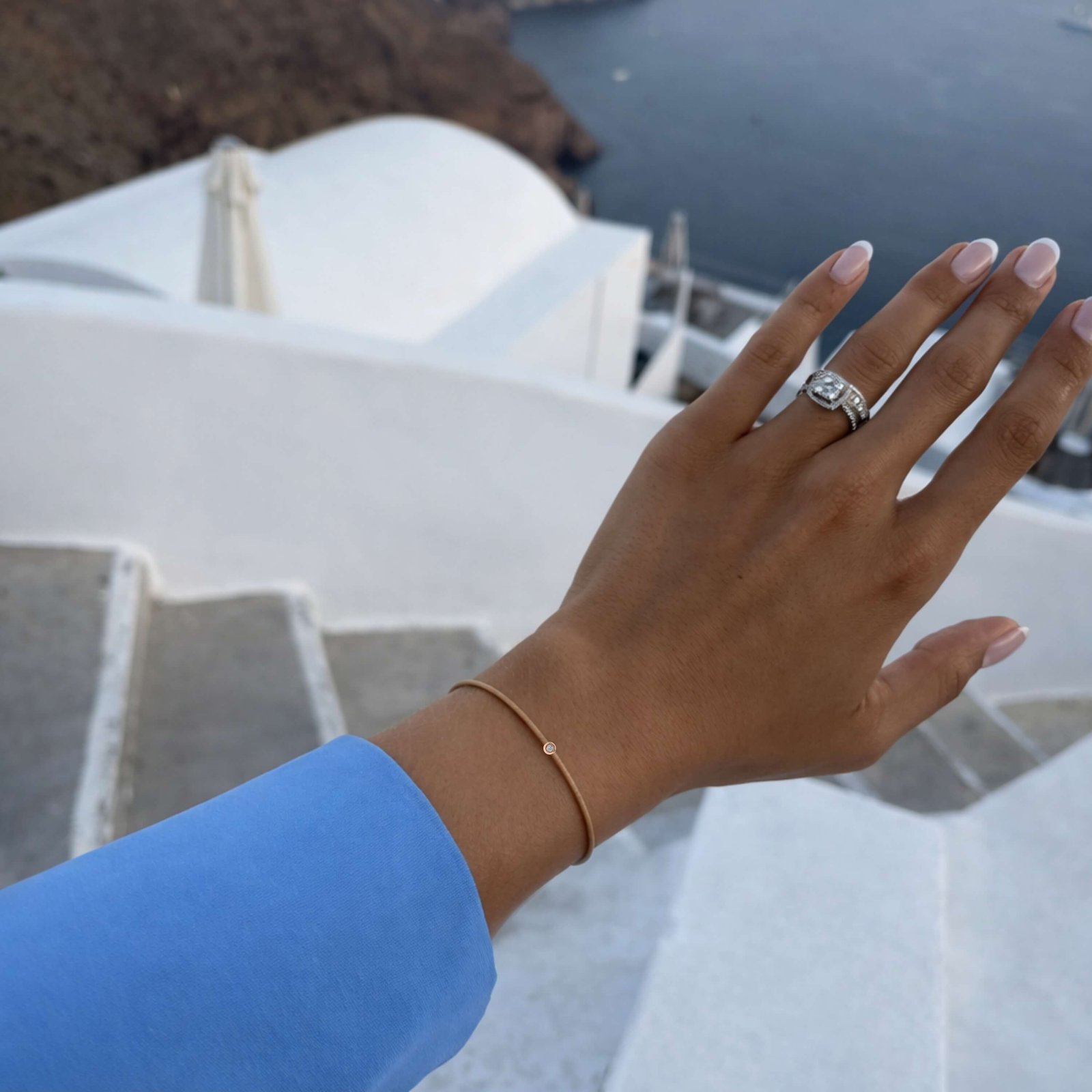 Bracciale con fili di diamanti di sabbia