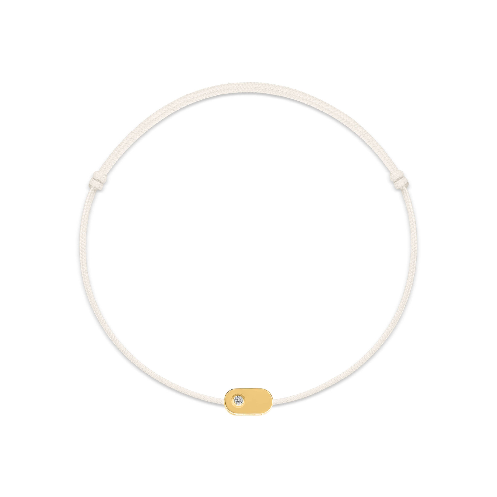 Bracciale "Plate" con diamanti bianchi