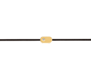 "Plate" Diamond Black String Bracelet