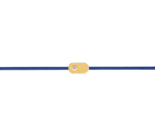 "Plate" Diamond Blue String Bracelet