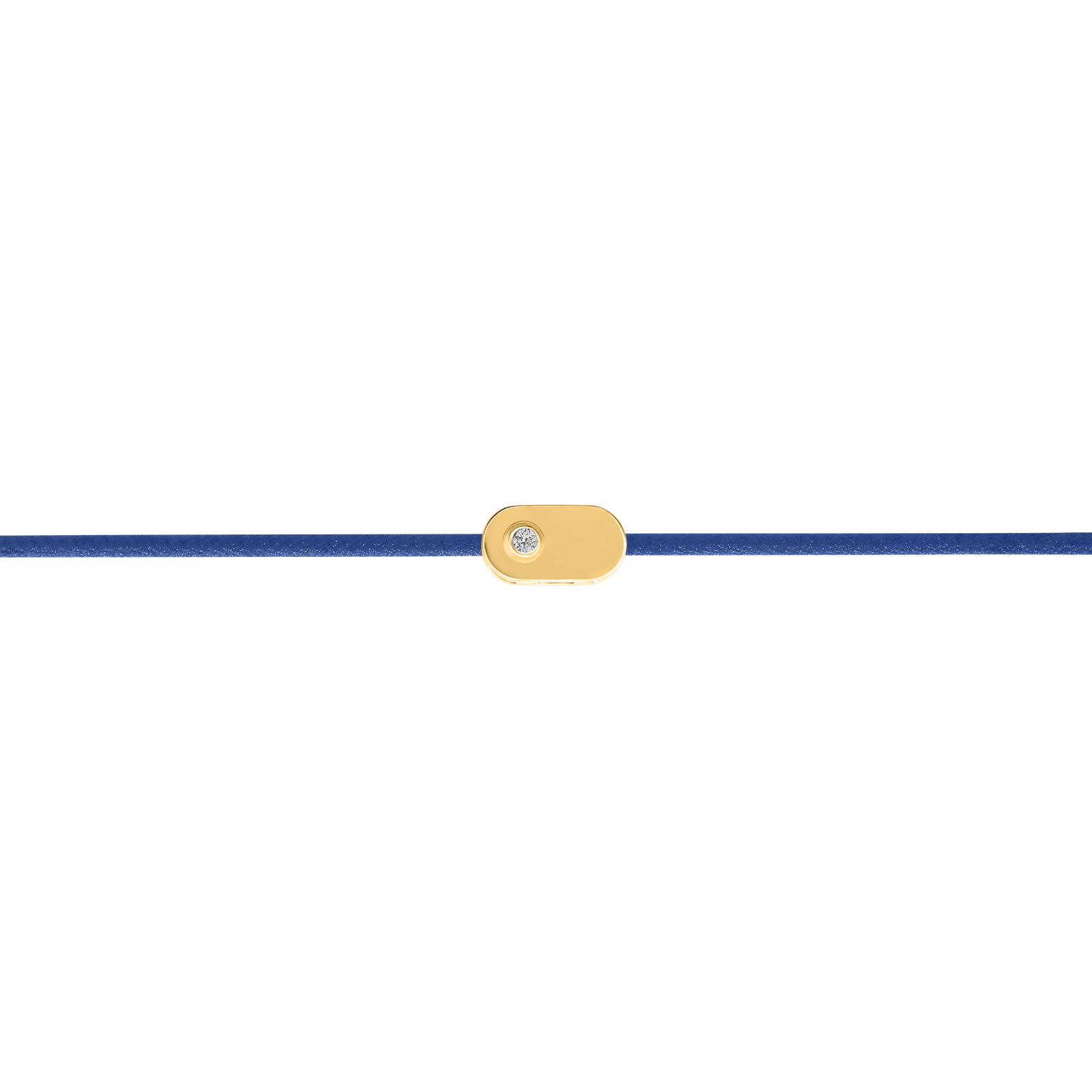 "Plate" Diamond Blue String Bracelet