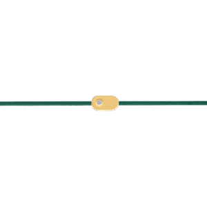 "Plate" Diamond Green String Bracelet